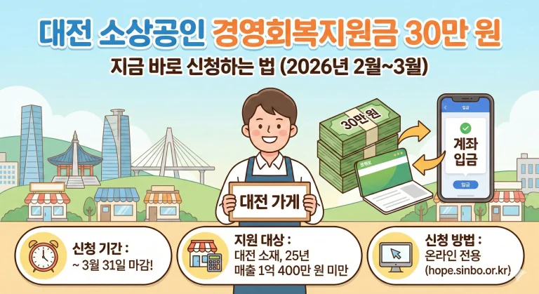 대전 소상공인 경영회복지원금
