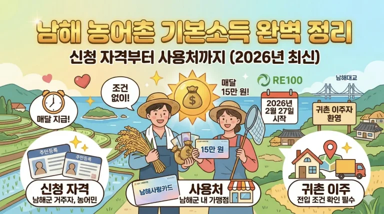 남해 농어촌 기본소득
